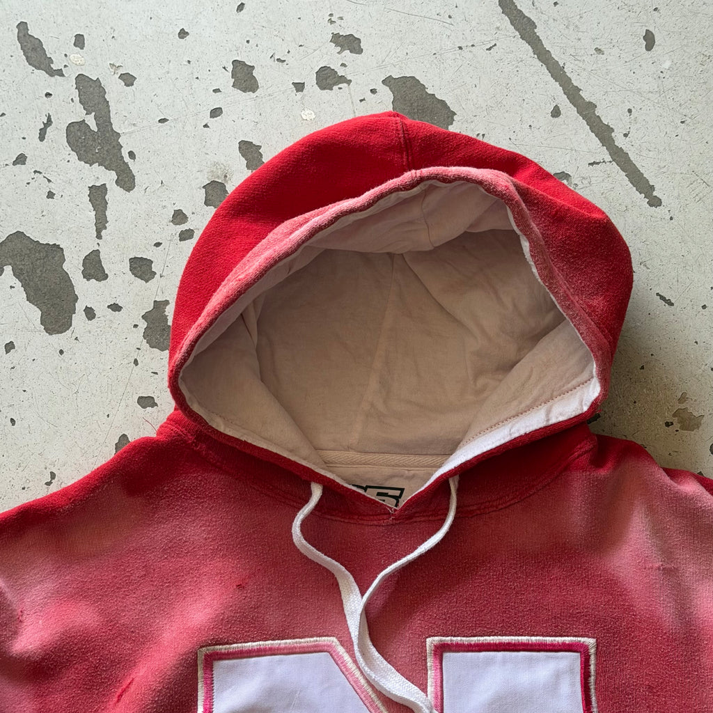 Distressed  | hoodie | rød | M