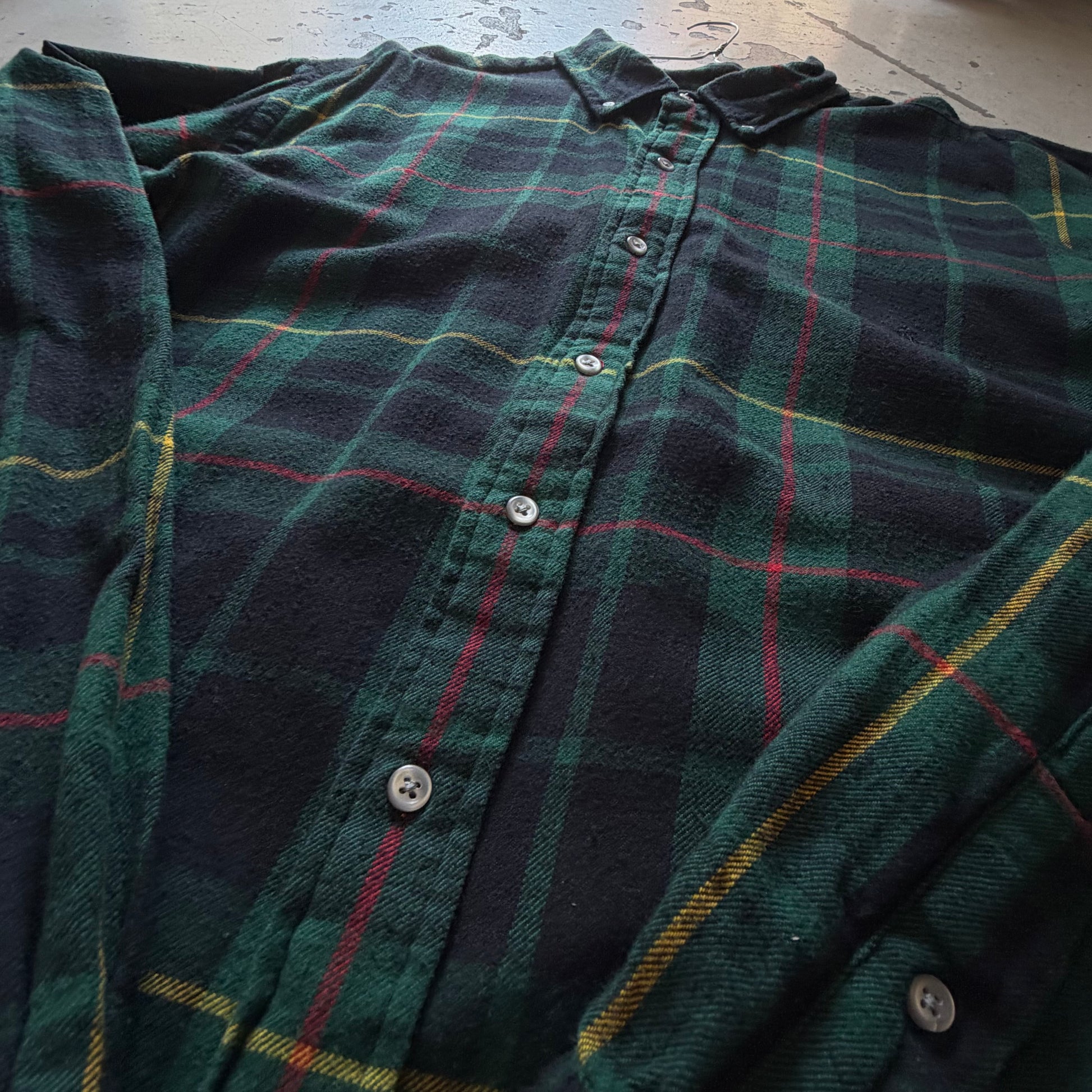 Ralph Lauren | vintage ternet skjorte | grøn/navy | XL