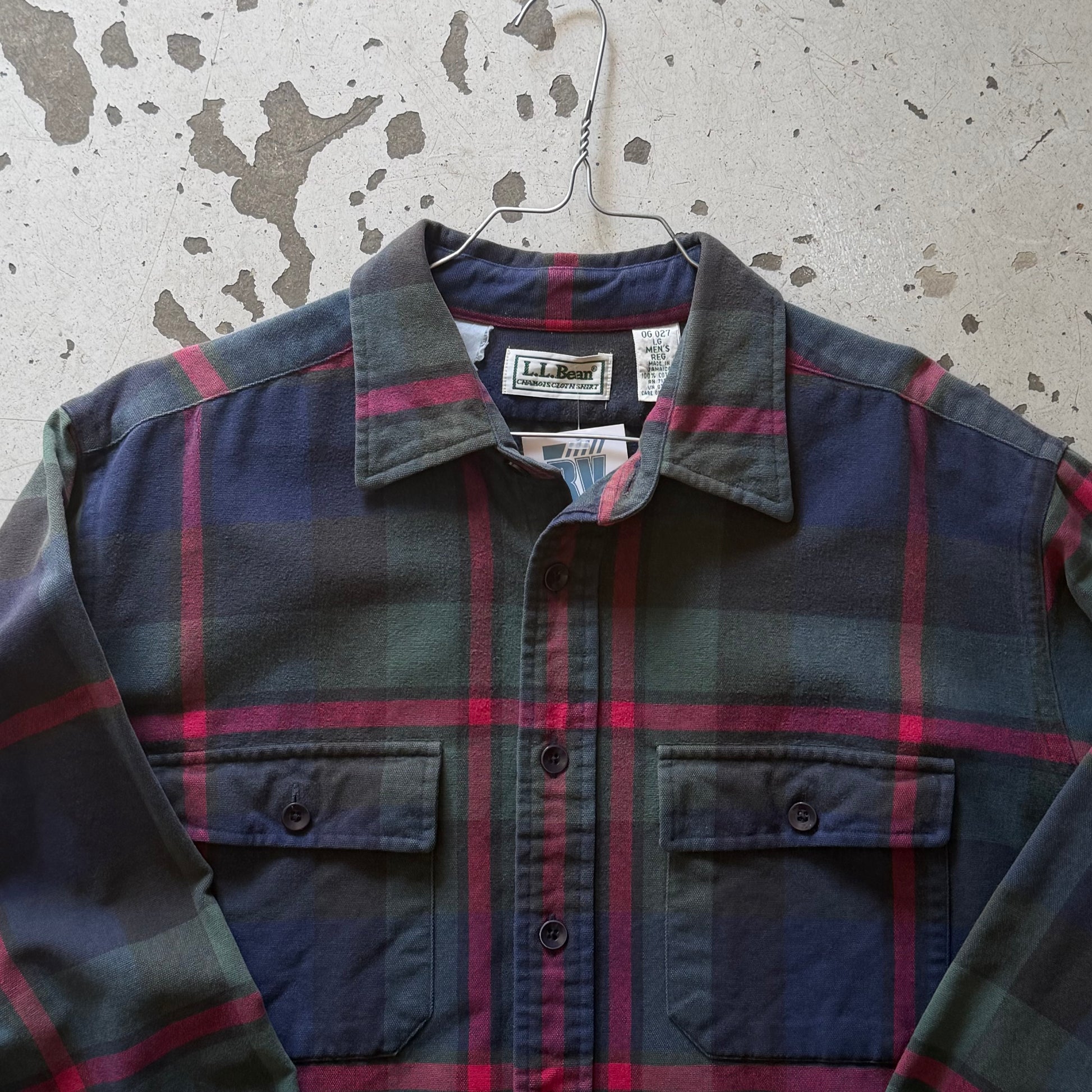 L.L.Bean | vintage flannel skjorte | ternet | L