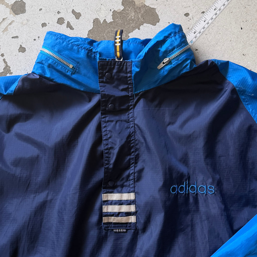 Adidas | vintage anorak windbreaker | blå/navy | L