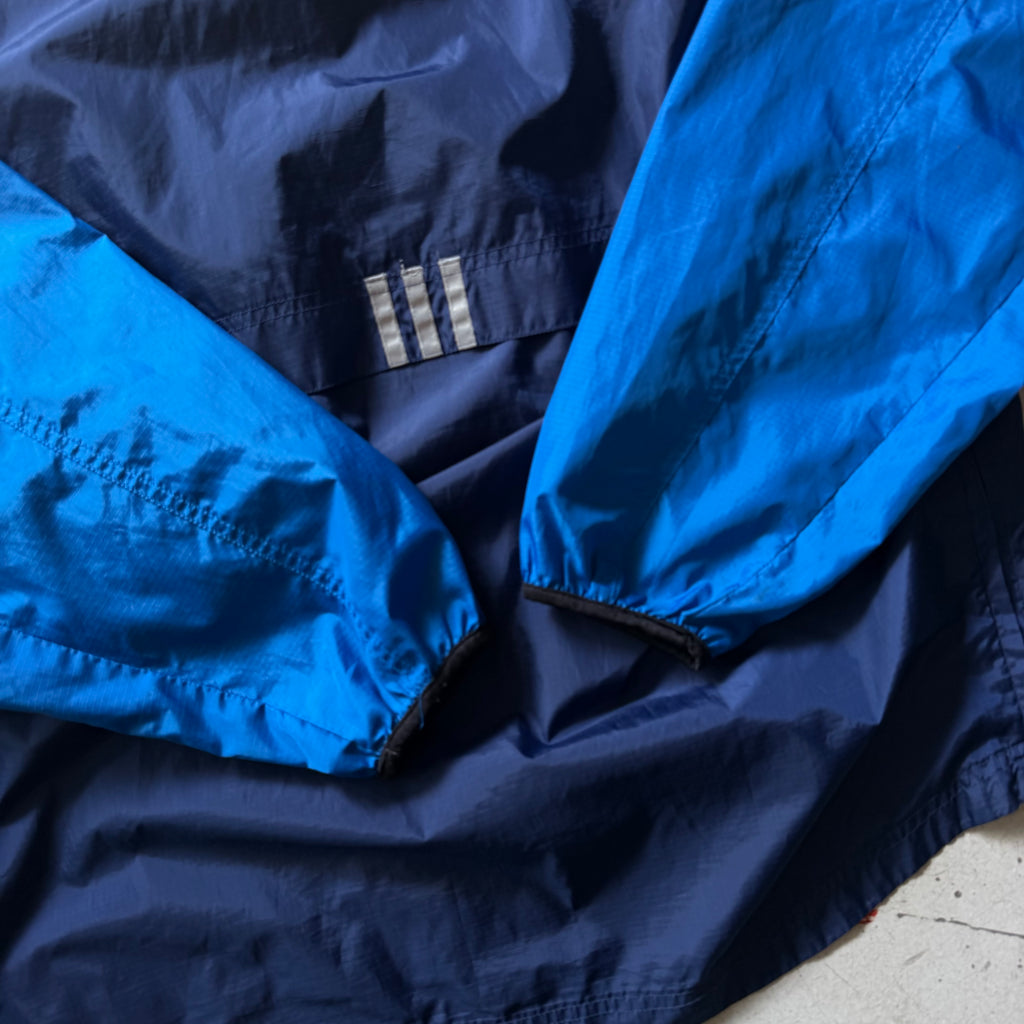 Adidas | vintage anorak windbreaker | blå/navy | L