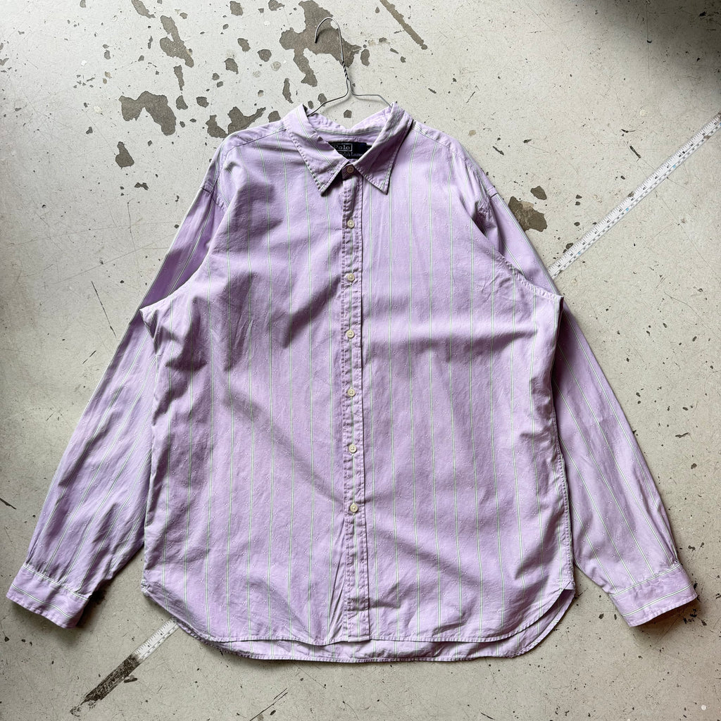 Ralph Lauren | stribet skjorte | lilla | XL