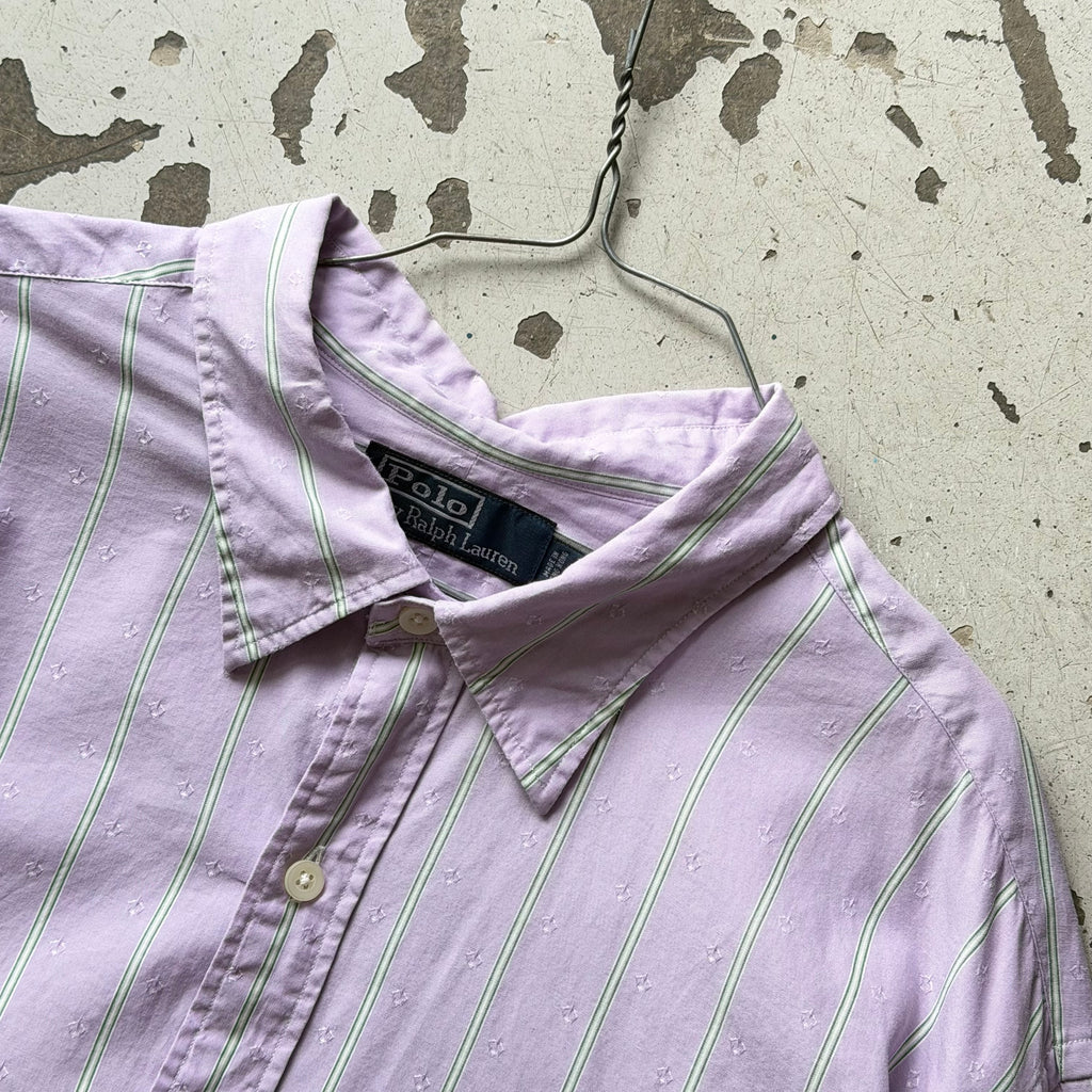 Ralph Lauren | stribet skjorte | lilla | XL