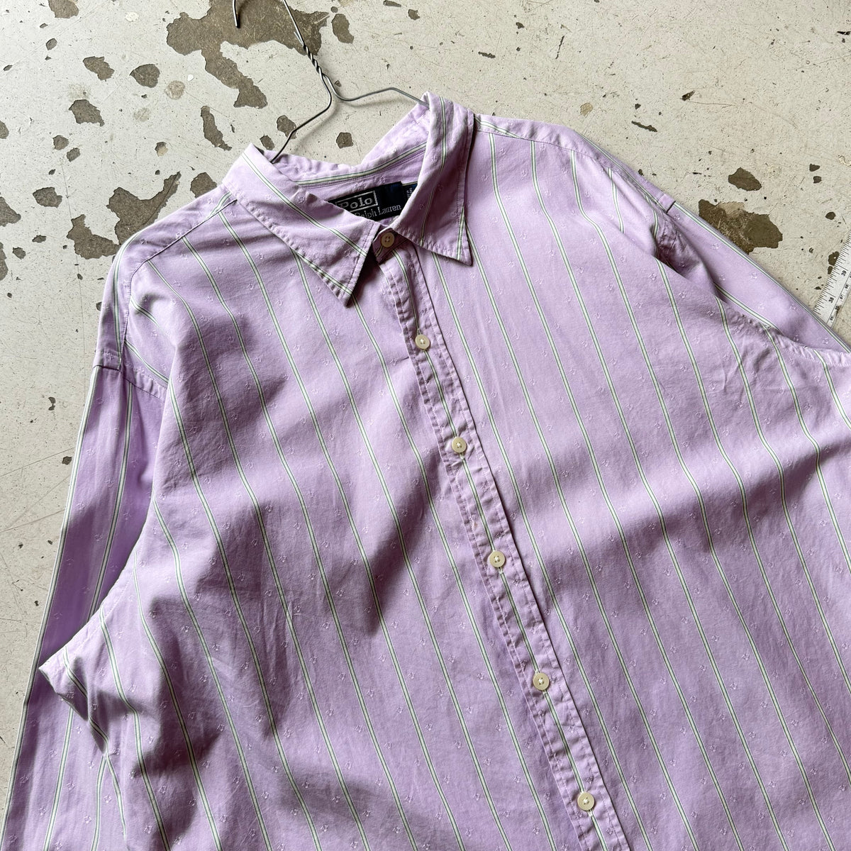 Ralph Lauren | stribet skjorte | lilla | XL