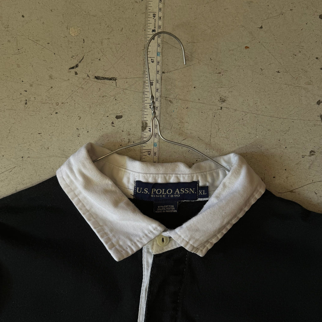 U.S. Polo Assn. | rugby polo | sort/grå | XL