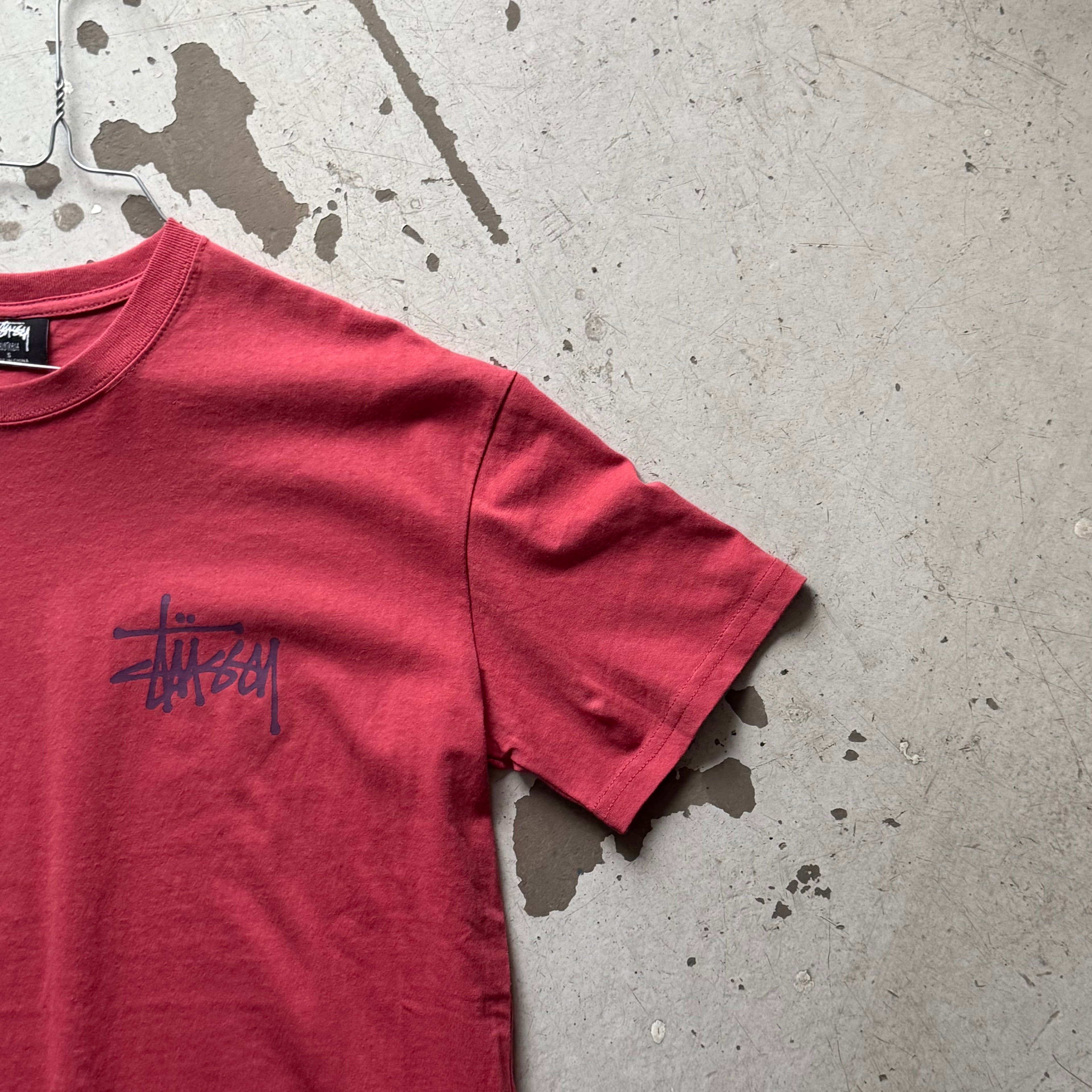 Stussy Deadstock T-shirt | Vintage | Rød | Small