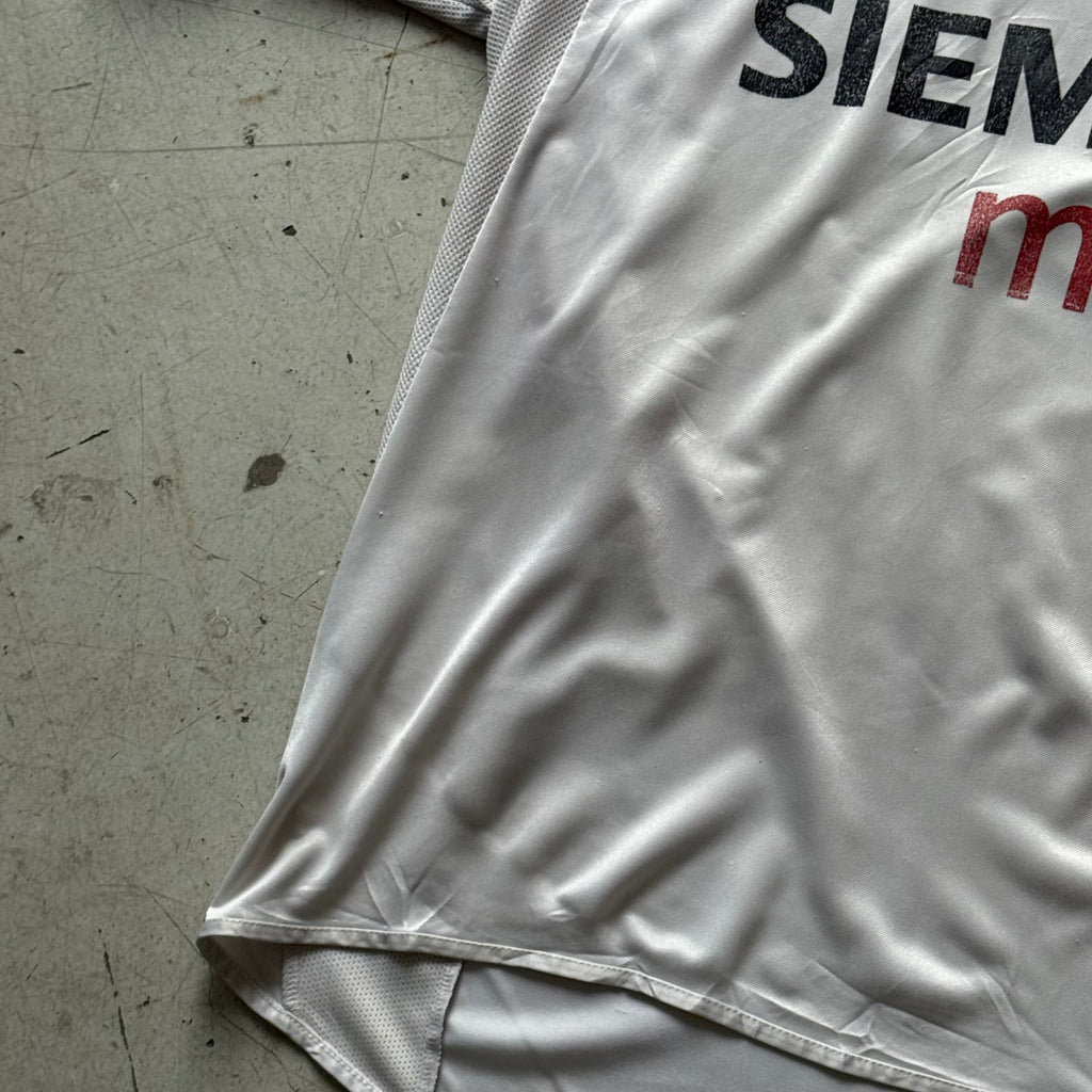 Adidas Real Madrid trøje vintage hvid Siemens 2003/04 str. M