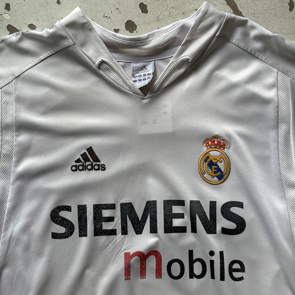 Adidas Real Madrid trøje vintage hvid Siemens 2003/04 str. M
