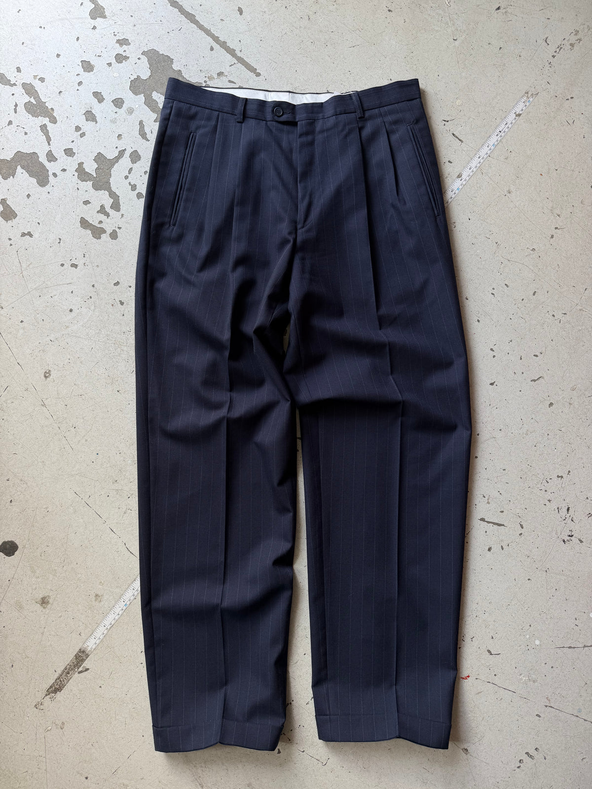 Trousers | Vintage | Navy | W34 L34