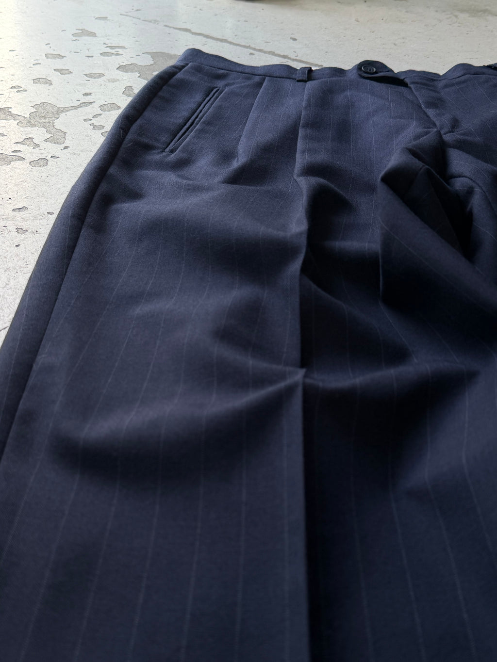 Trousers | Vintage | Navy | W34 L34