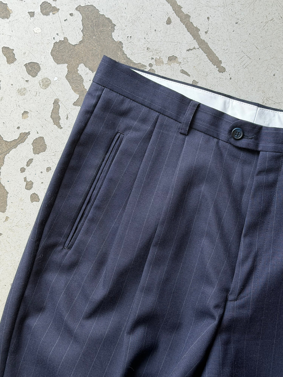 Trousers | Vintage | Navy | W34 L34