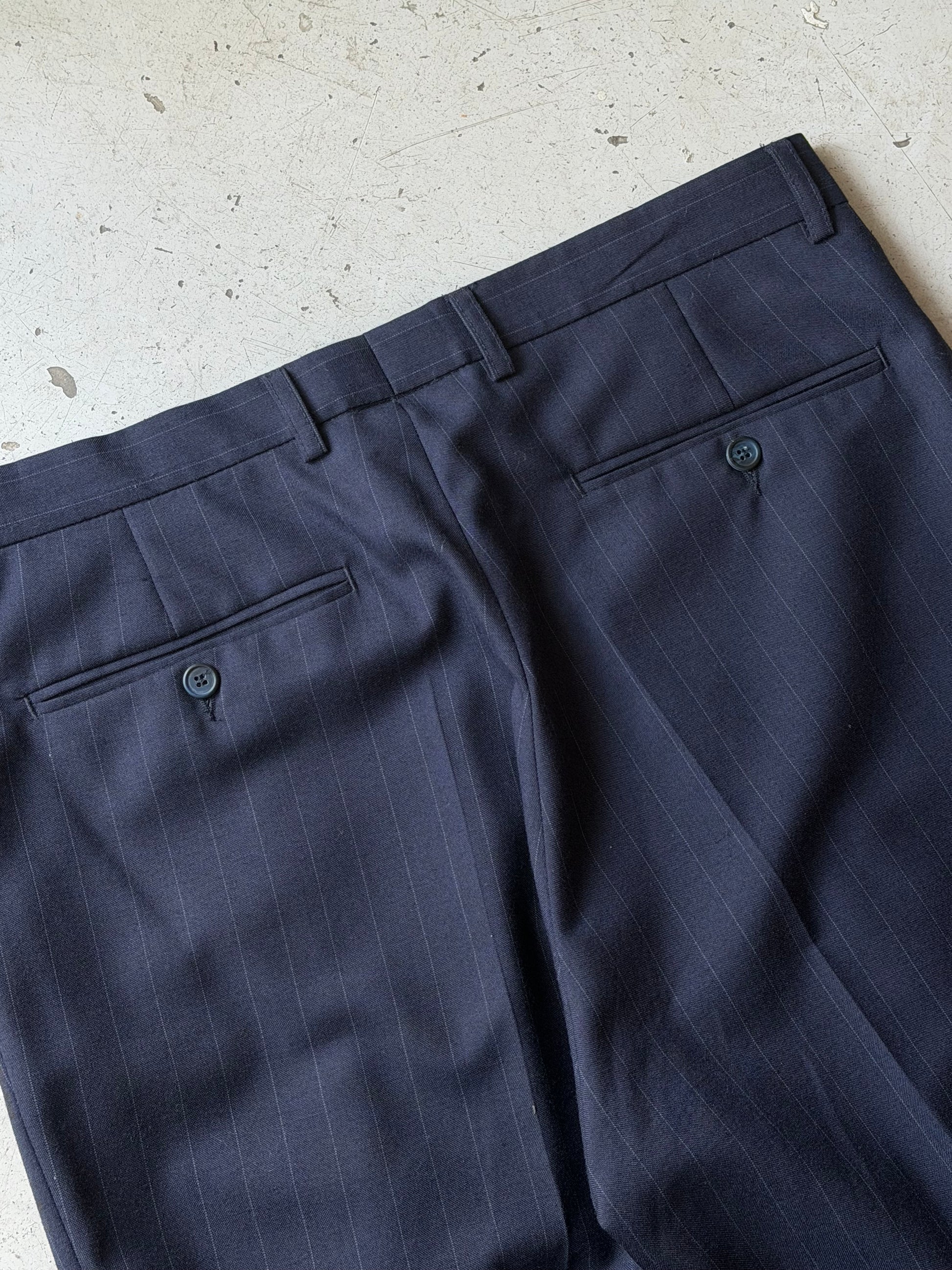 Trousers | Vintage | Navy | W34 L34