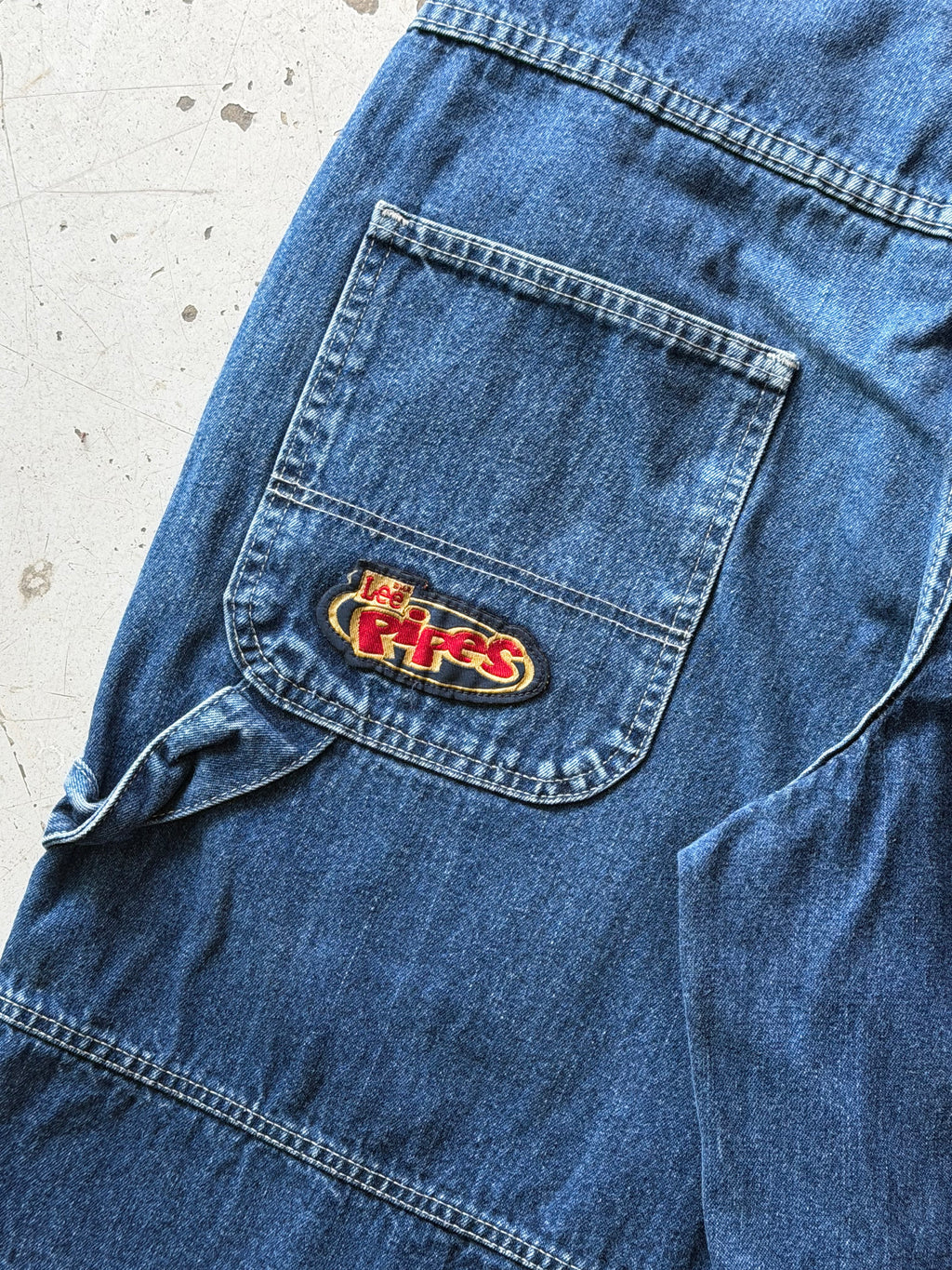 Lee Pipes | baggy jorts | Blå | W32