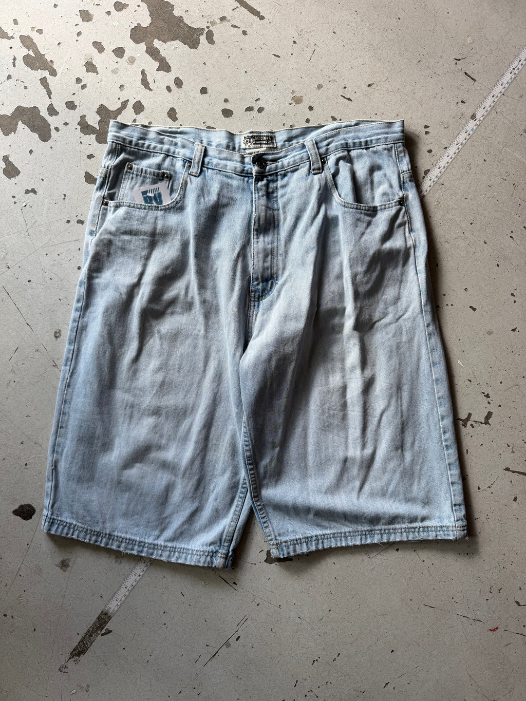Route 66 | Baggy denim jorts | Lyseblå | W38