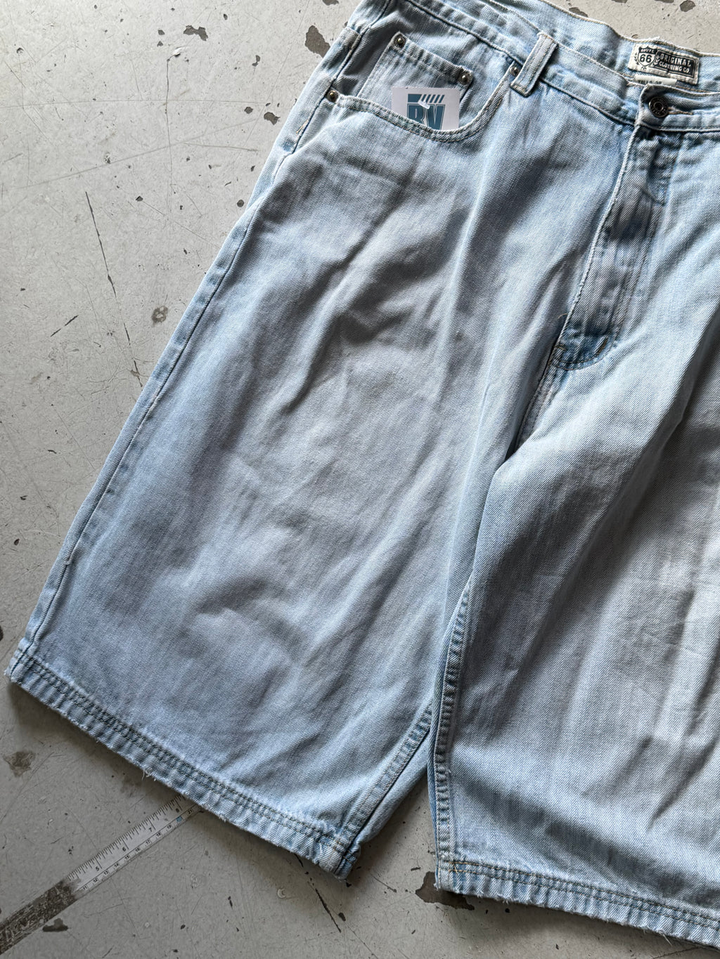 Route 66 | Baggy denim jorts | Lyseblå | W38