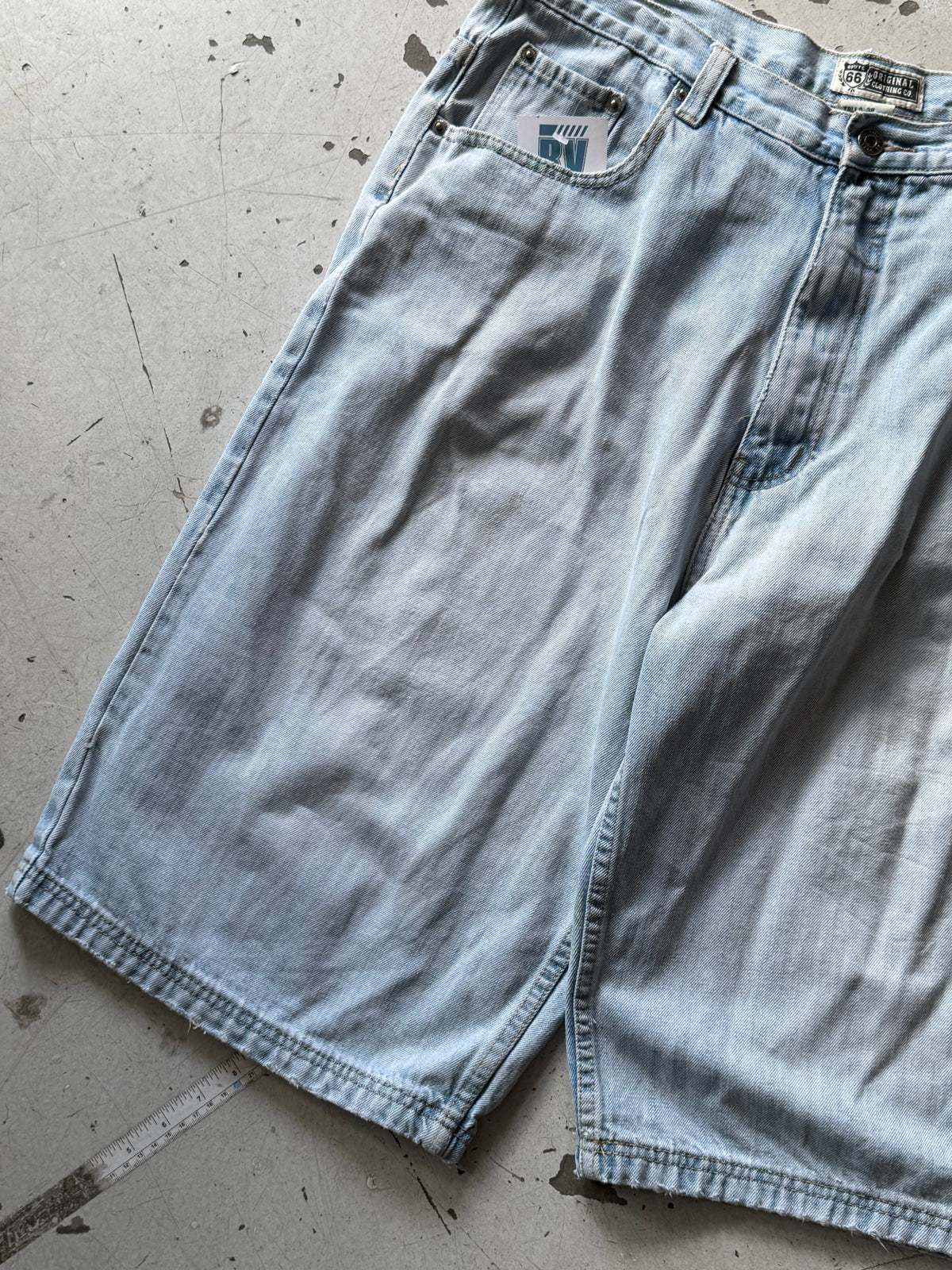 Route 66 | Baggy denim jorts | Lyseblå | W38