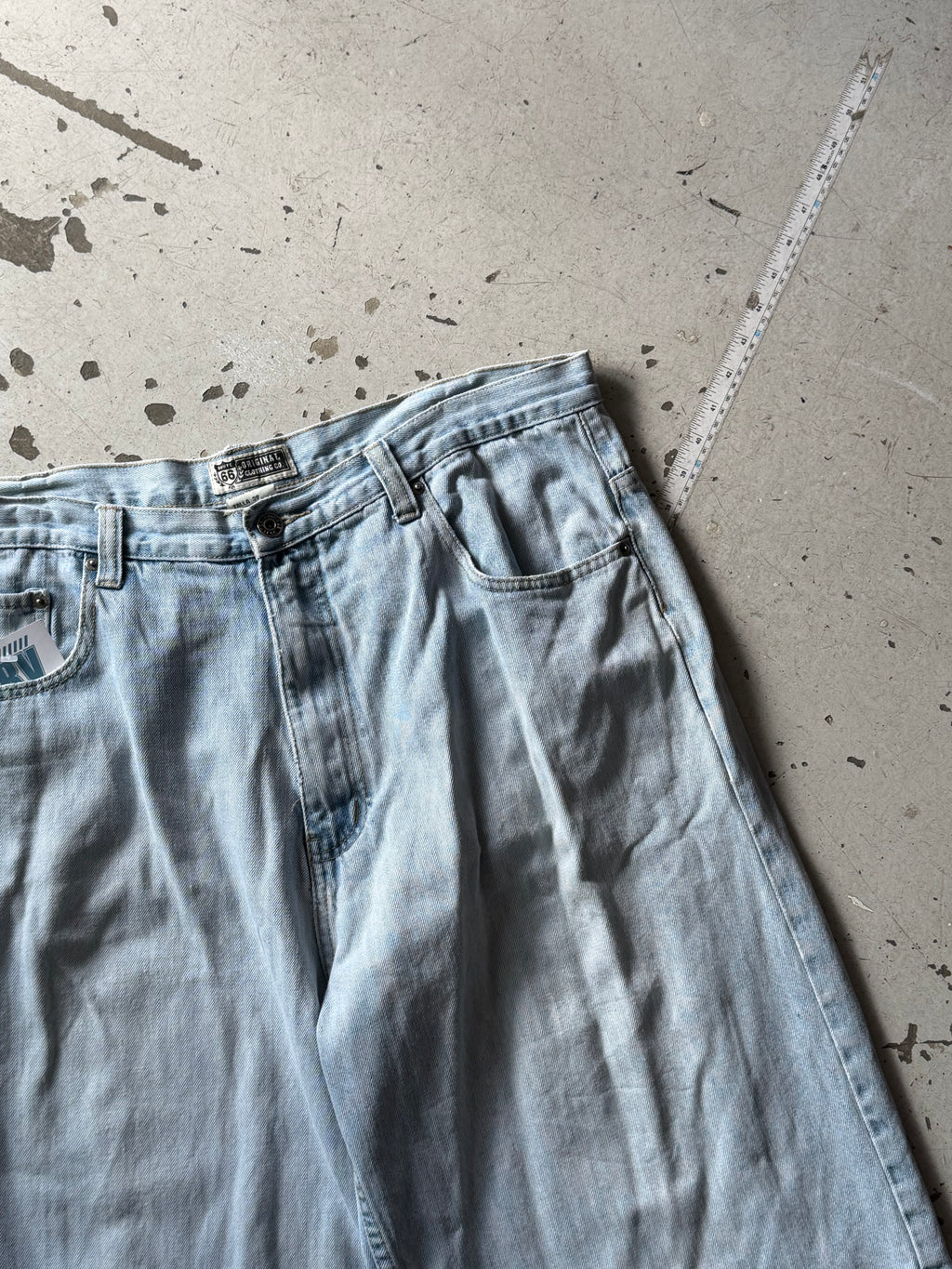 Route 66 | Baggy denim jorts | Lyseblå | W38