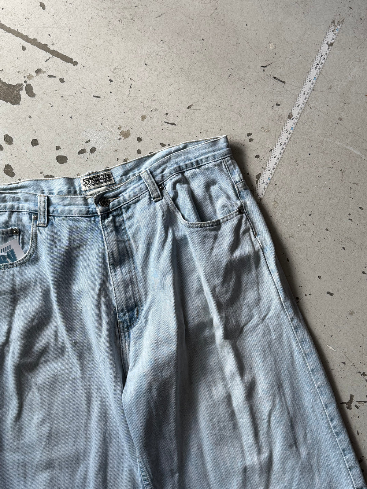 Route 66 | Baggy denim jorts | Lyseblå | W38