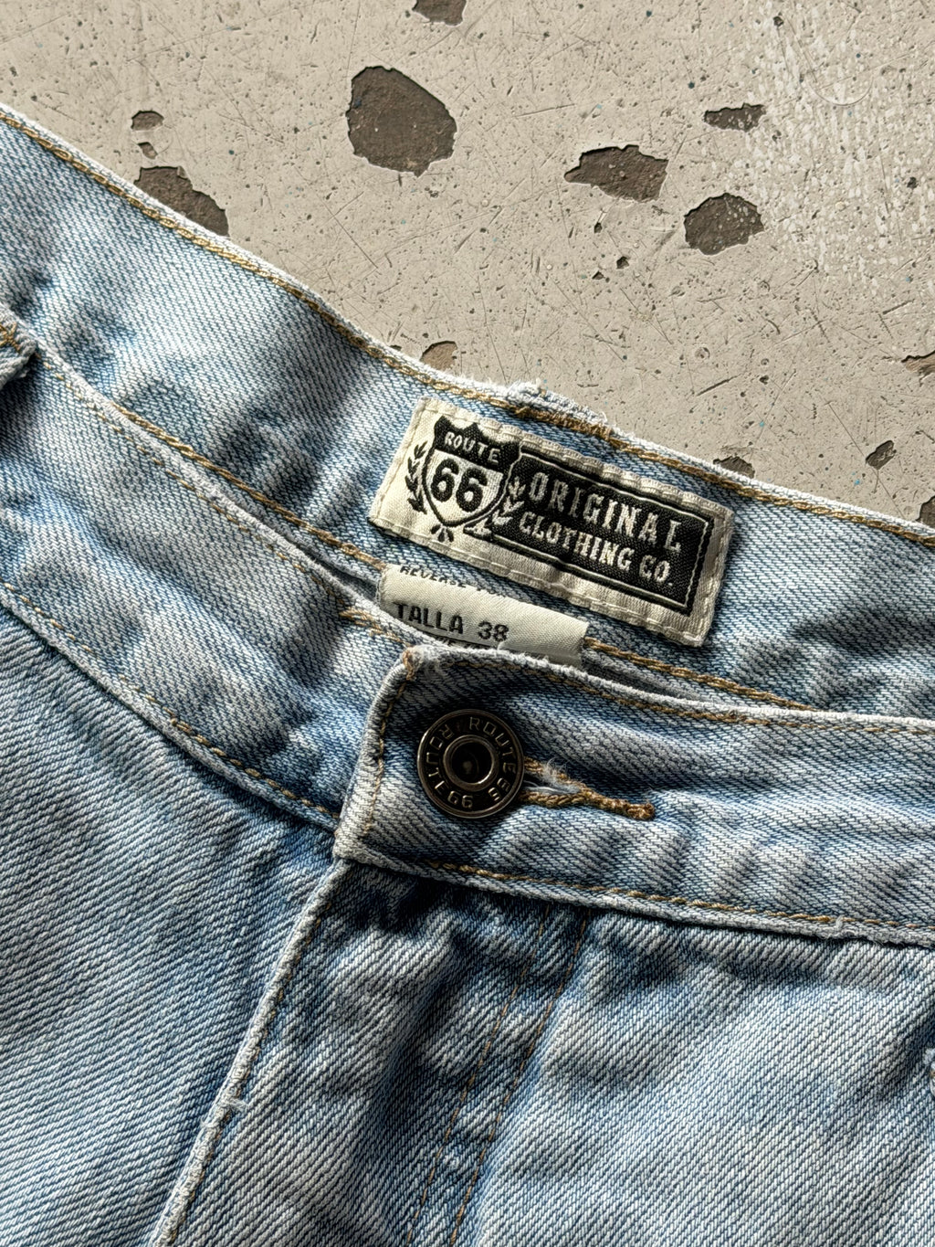 Route 66 | Baggy denim jorts | Lyseblå | W38