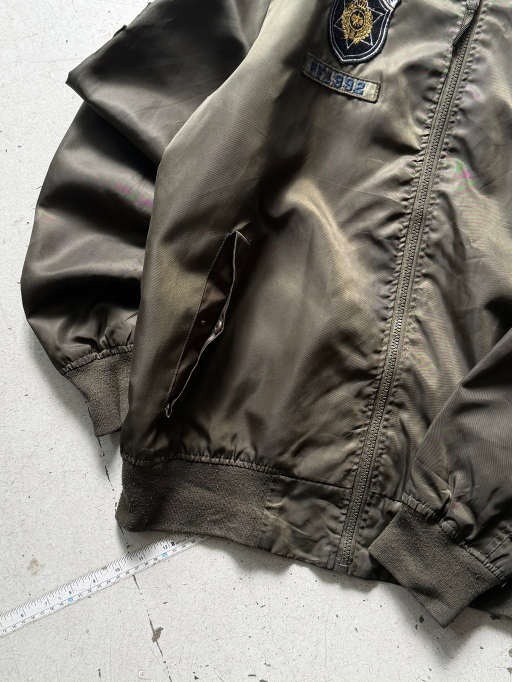 Phat Farm | bomberjakke patches | armygrøn | L