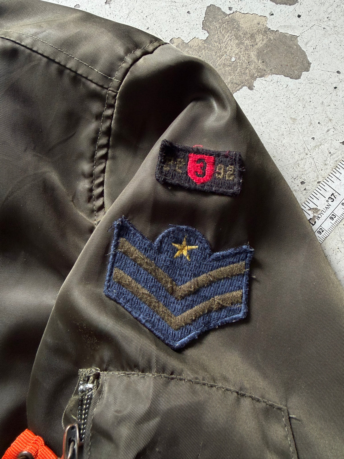 Phat Farm | bomberjakke patches | armygrøn | L