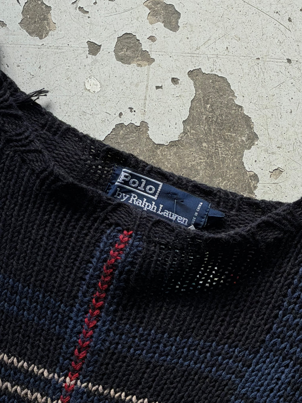 Ralph Lauren | ternet striktrøje | navy | L