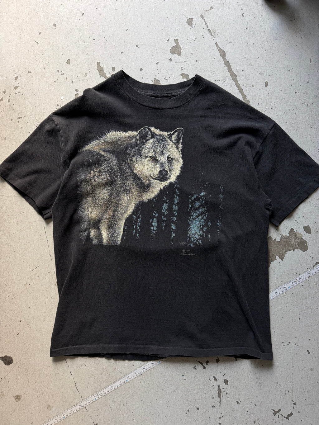 Made in USA | Wolf graphic T-shirt | sort | XL