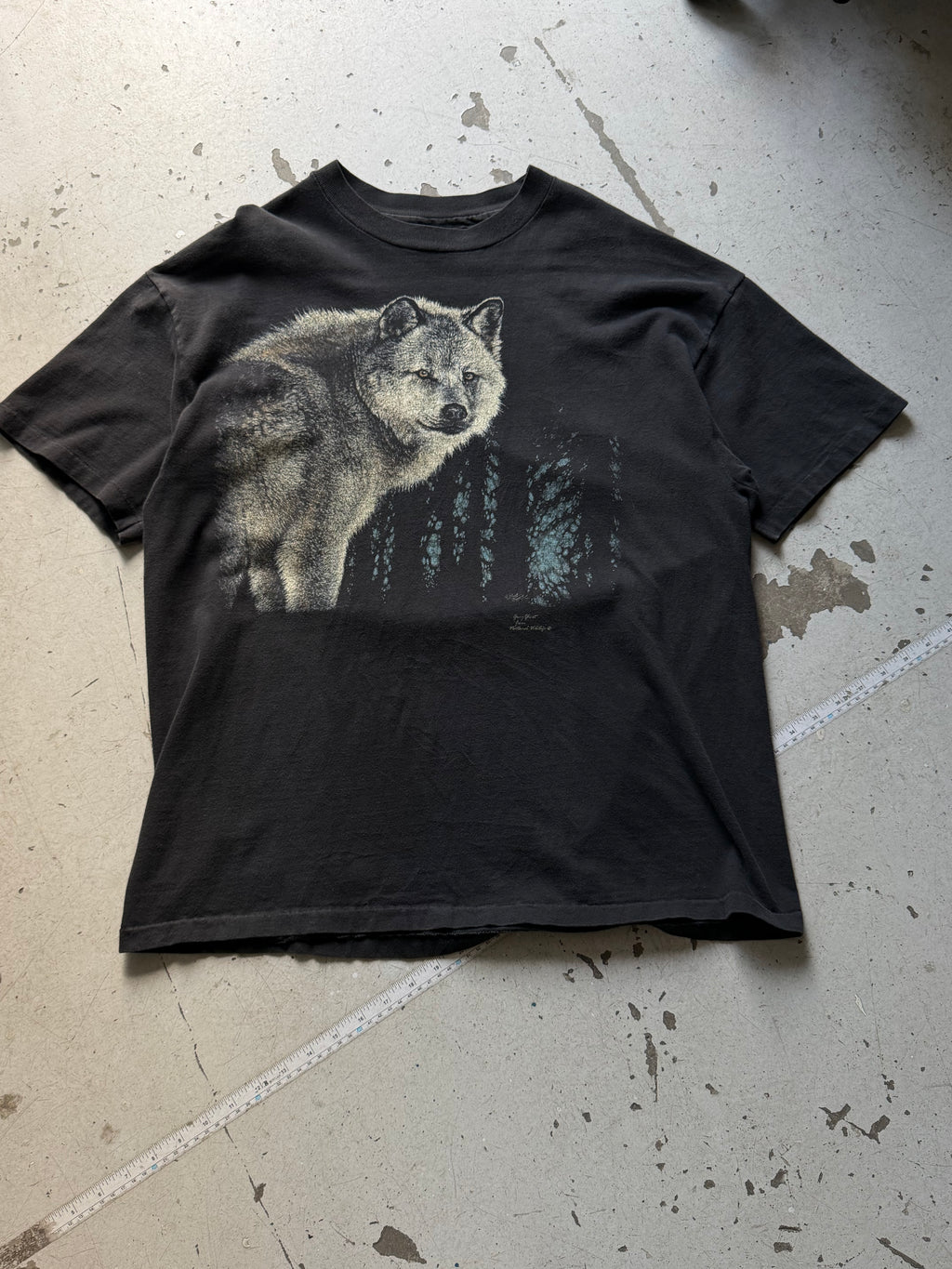 Made in USA | Wolf graphic T-shirt | sort | XL