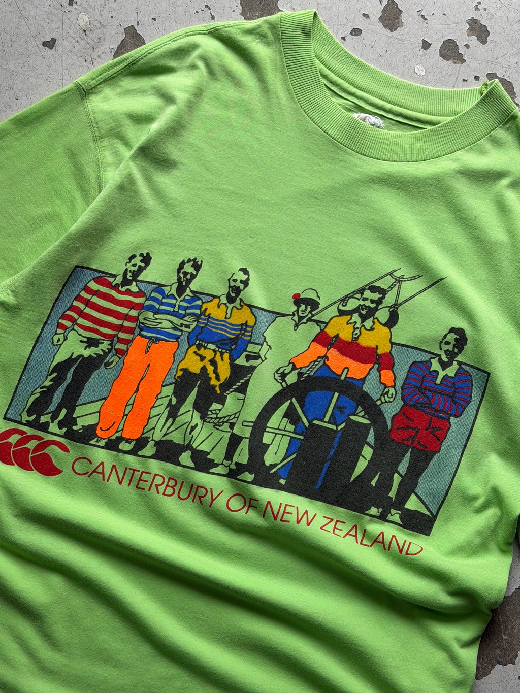 New Zealand | graphic T-shirt | limegrøn | M