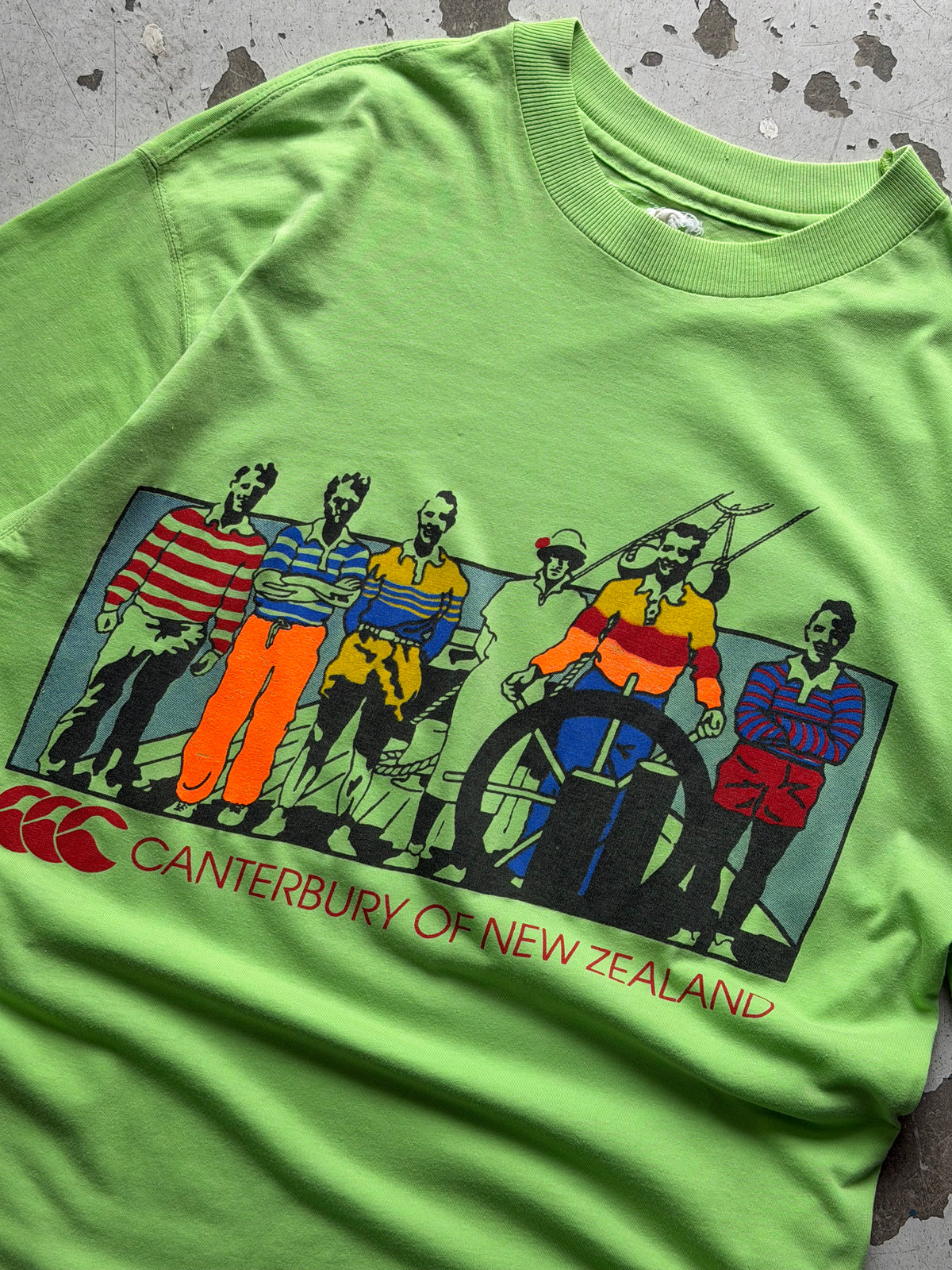 New Zealand | graphic T-shirt | limegrøn | M