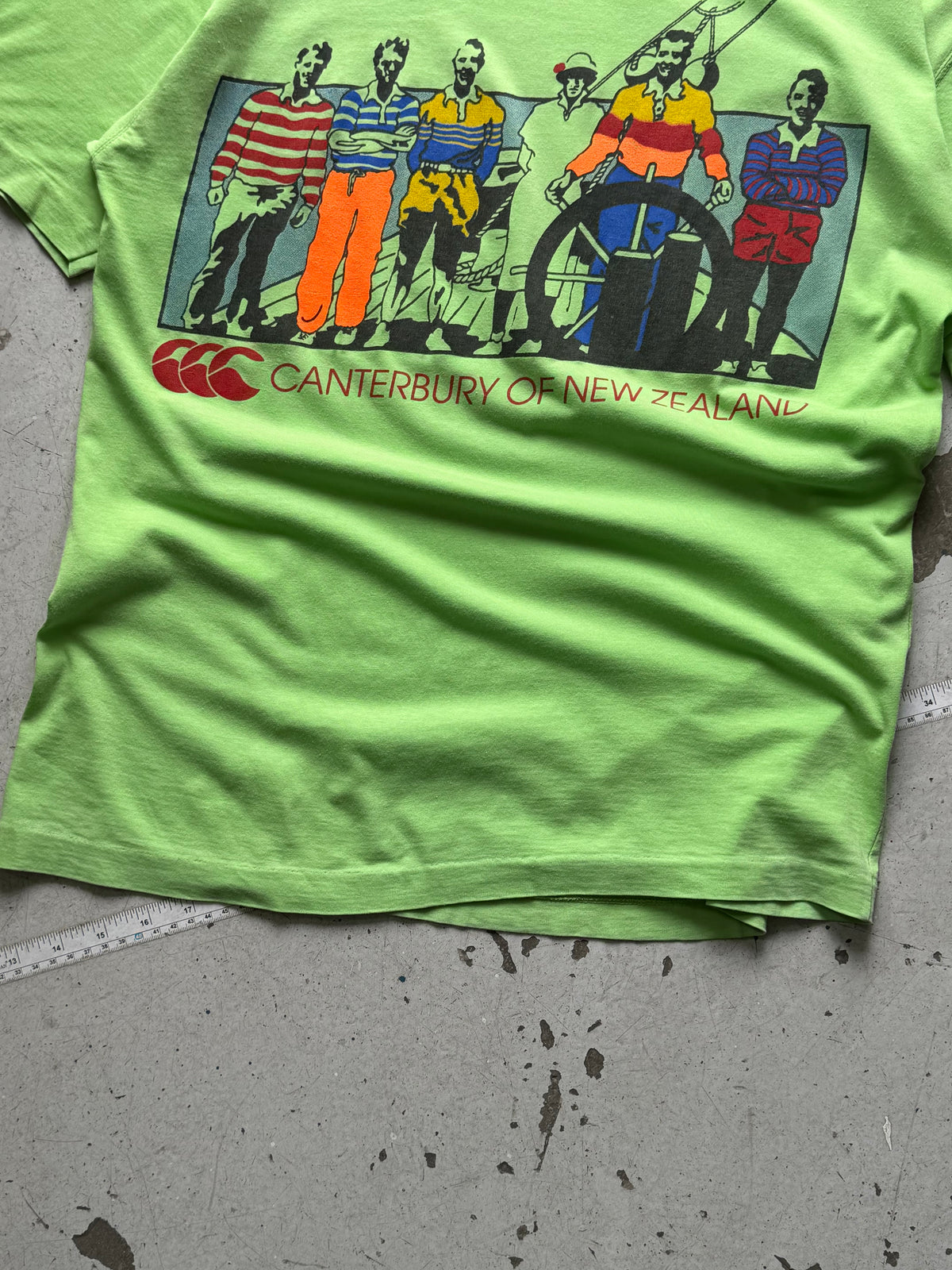 New Zealand | graphic T-shirt | limegrøn | M