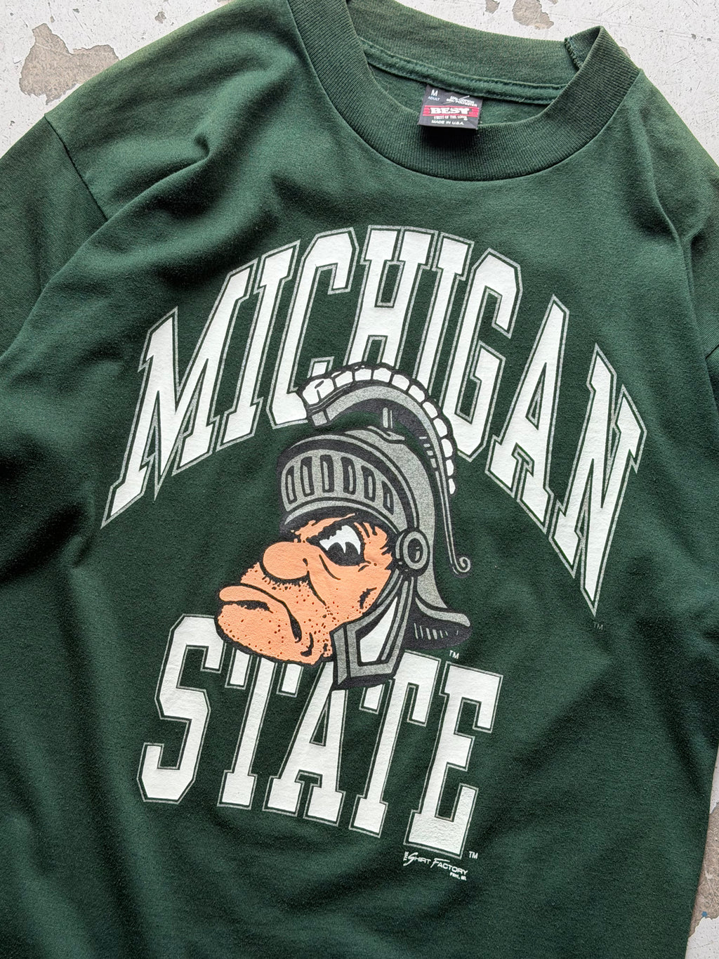 Made in USA | Michigan State college | mørkegrøn | M