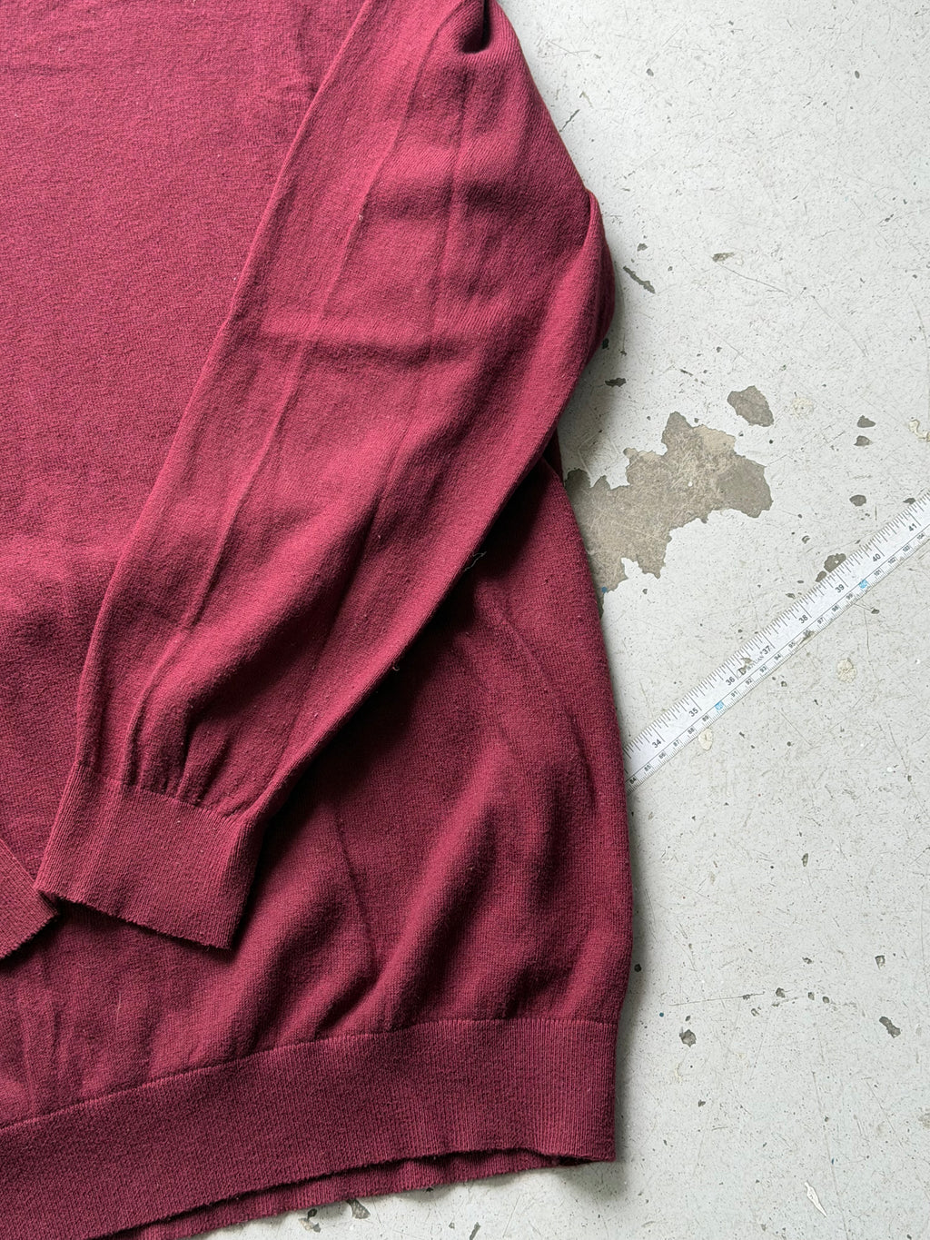 L.L.Bean | V-neck striktrøje | bordeaux | XXL