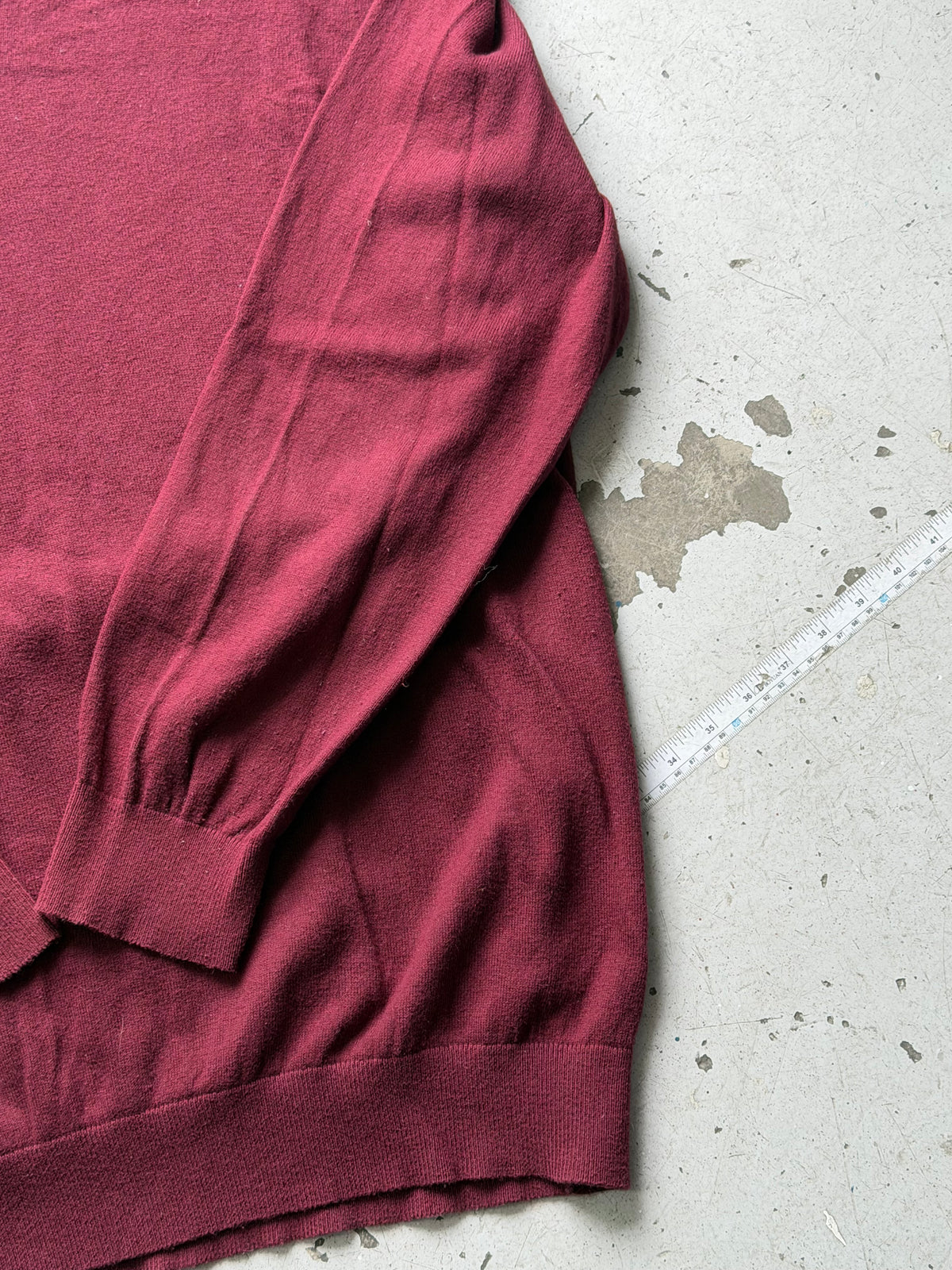 L.L.Bean | V-neck striktrøje | bordeaux | XXL