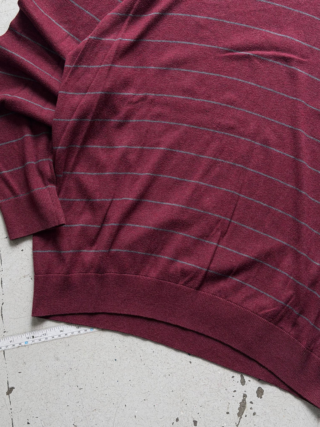 Nautica | stribet striktrøje | bordeaux/grå | XL