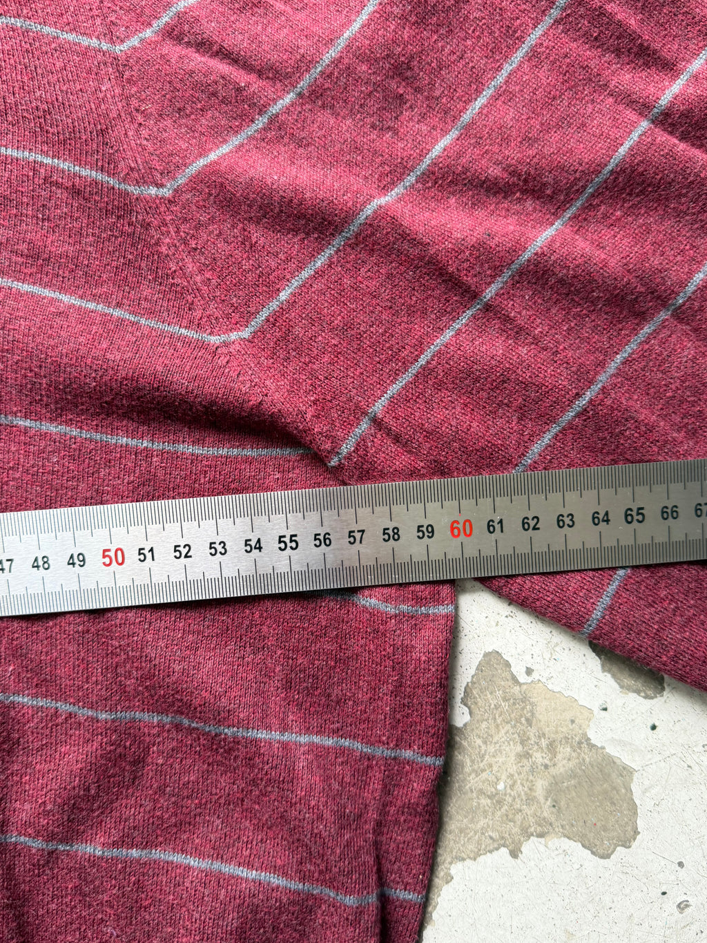 Nautica | stribet striktrøje | bordeaux/grå | XL