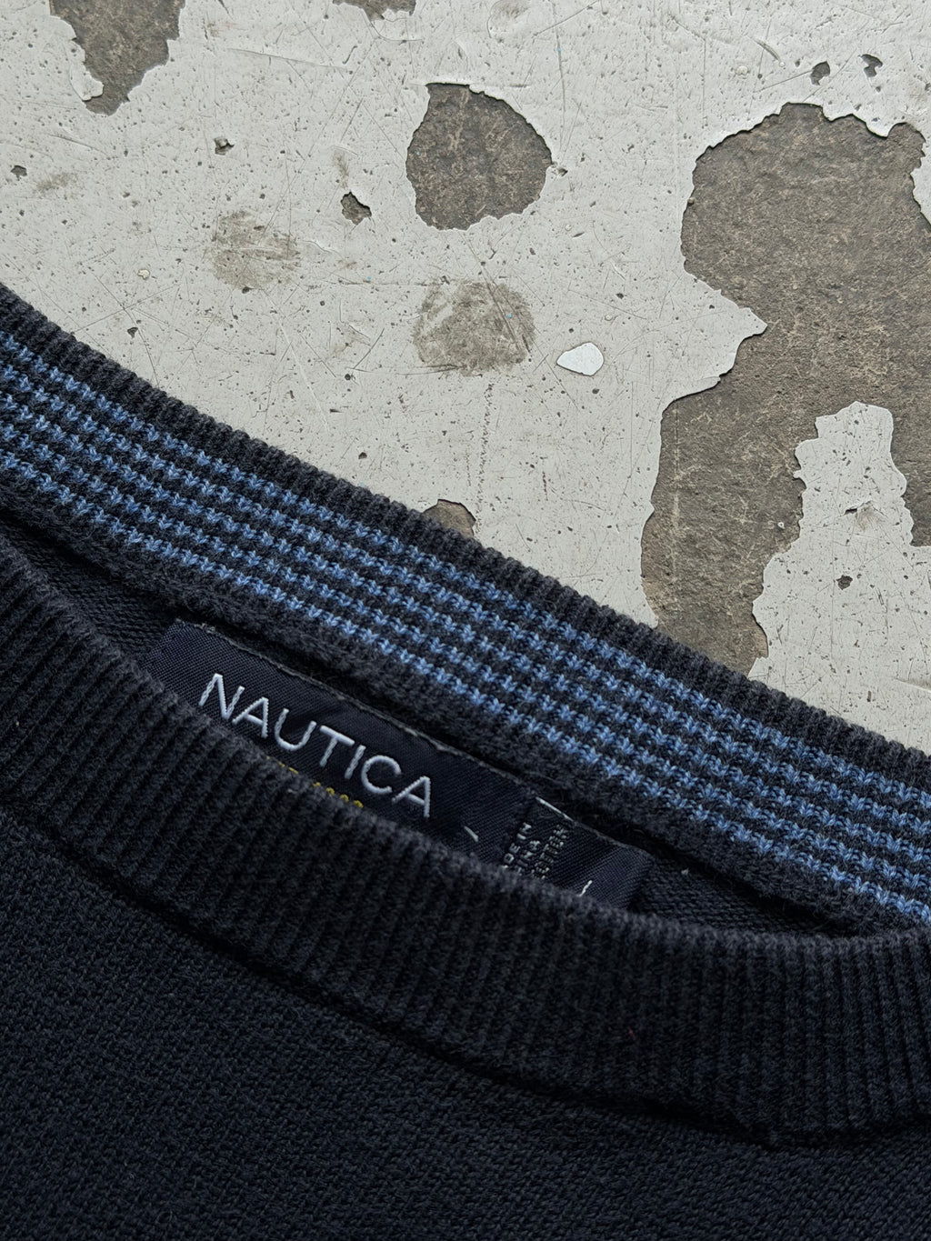 Nautica | crewneck striktrøje | navy | L