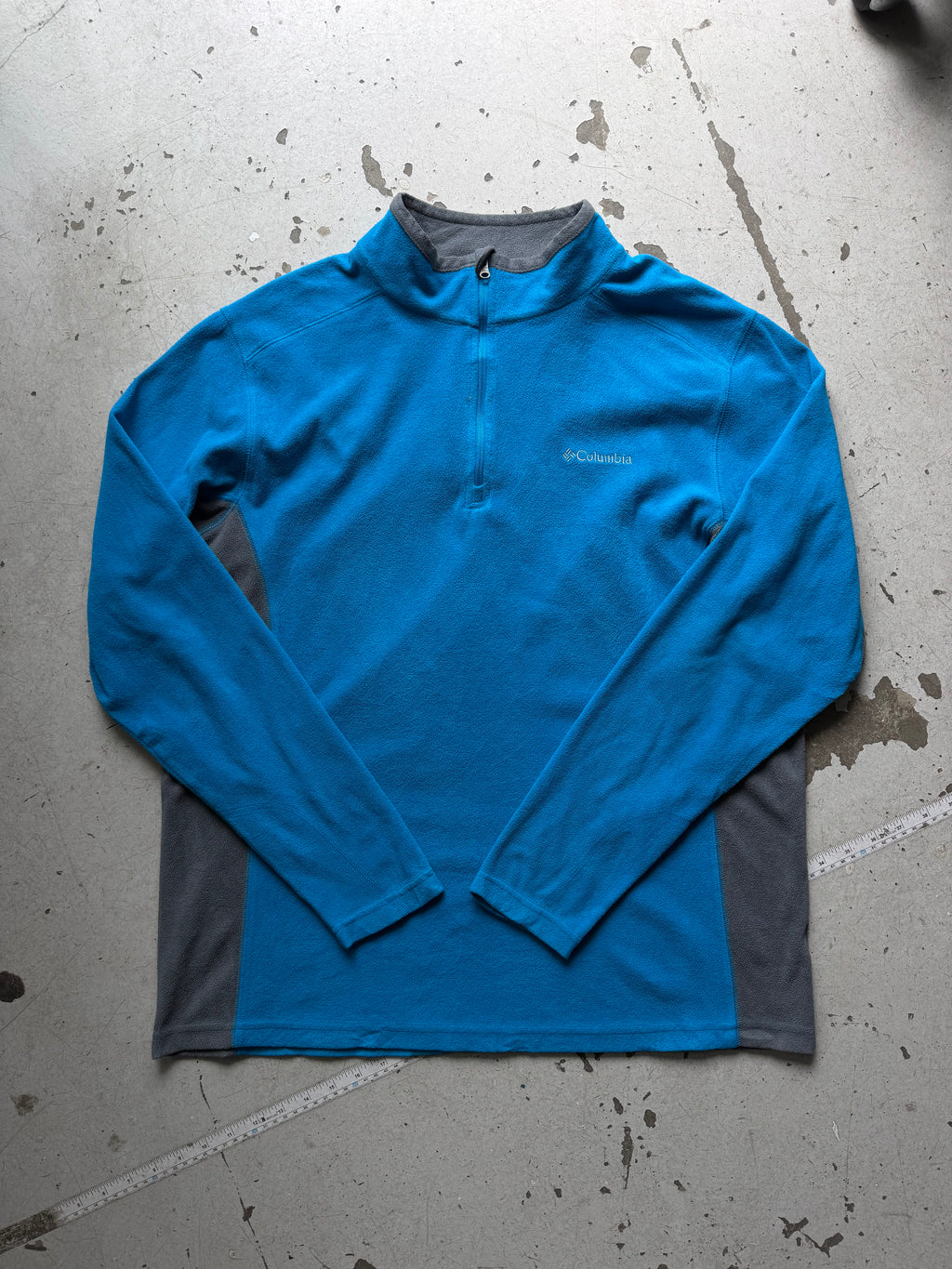Columbia | 1/4 zip fleece | blå/grå | L