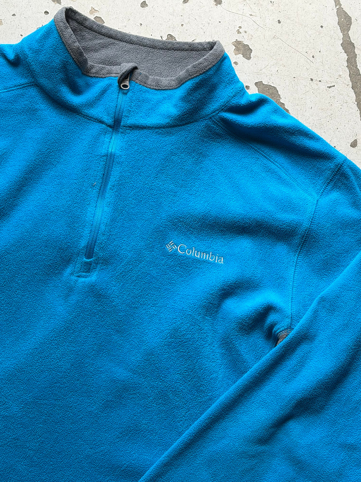 Columbia | 1/4 zip fleece | blå/grå | L