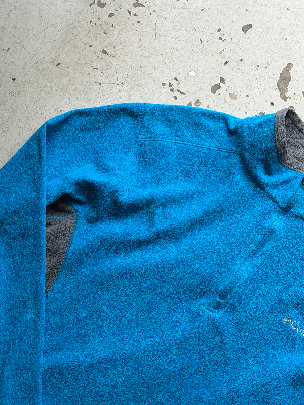 Columbia | 1/4 zip fleece | blå/grå | L