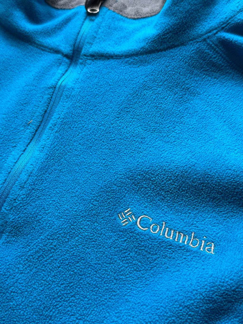 Columbia | 1/4 zip fleece | blå/grå | L