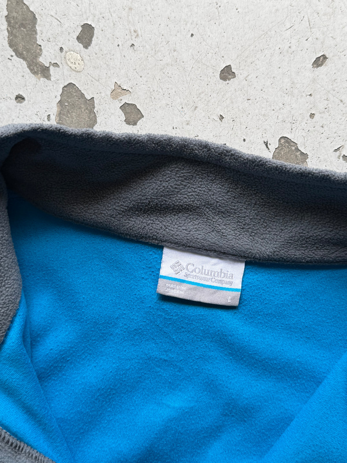 Columbia | 1/4 zip fleece | blå/grå | L