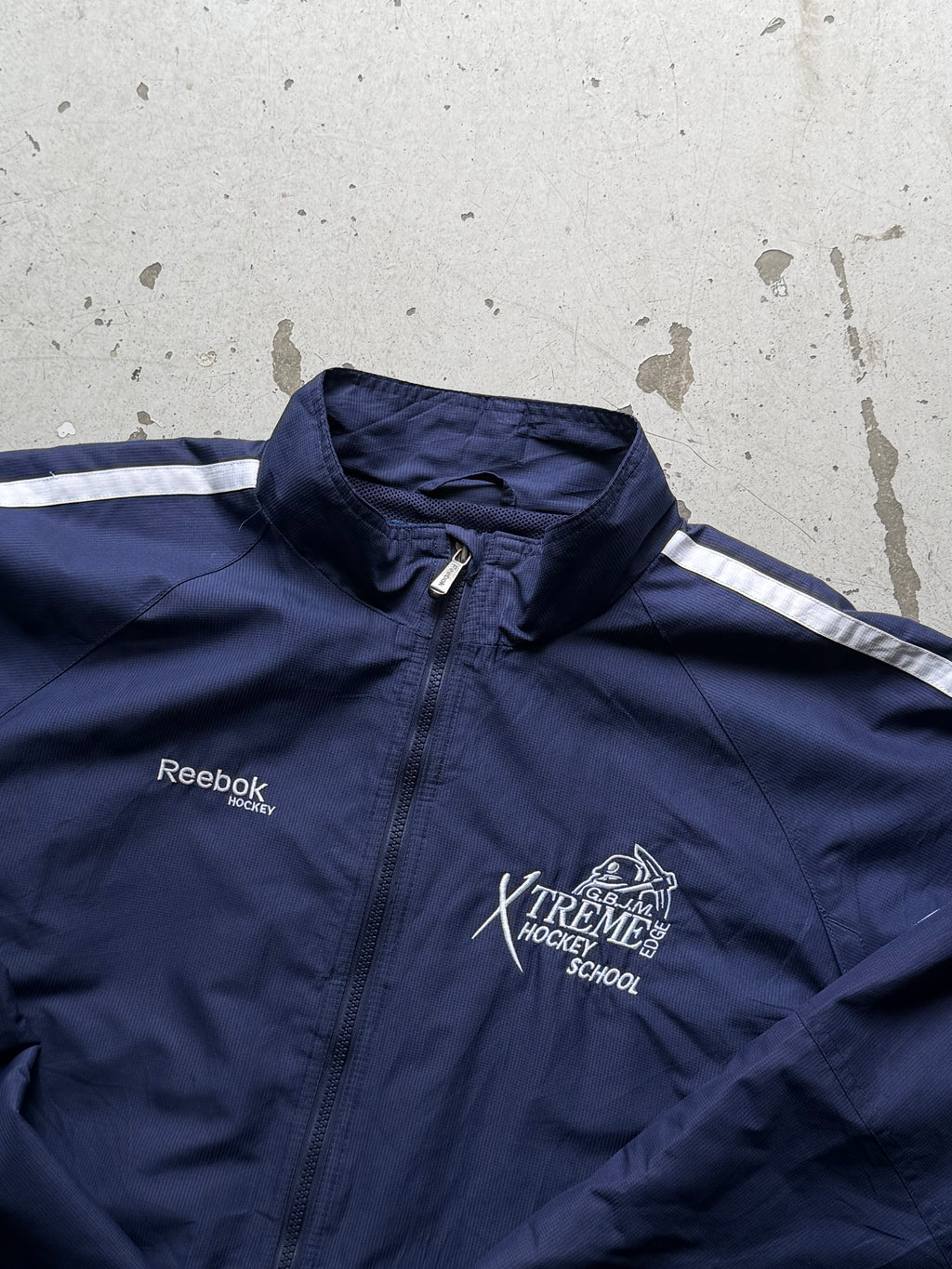 Reebok | Hockey Trackjakke | blå/hvid | 2XL