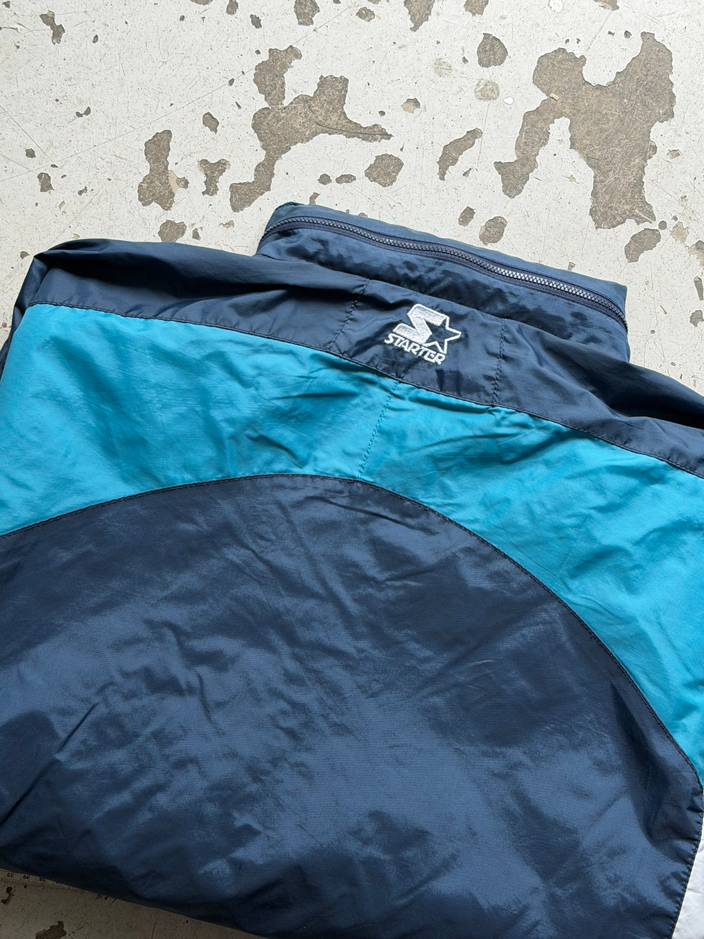 Starter | vintage colorblock windbreaker | navy/turkis | XL