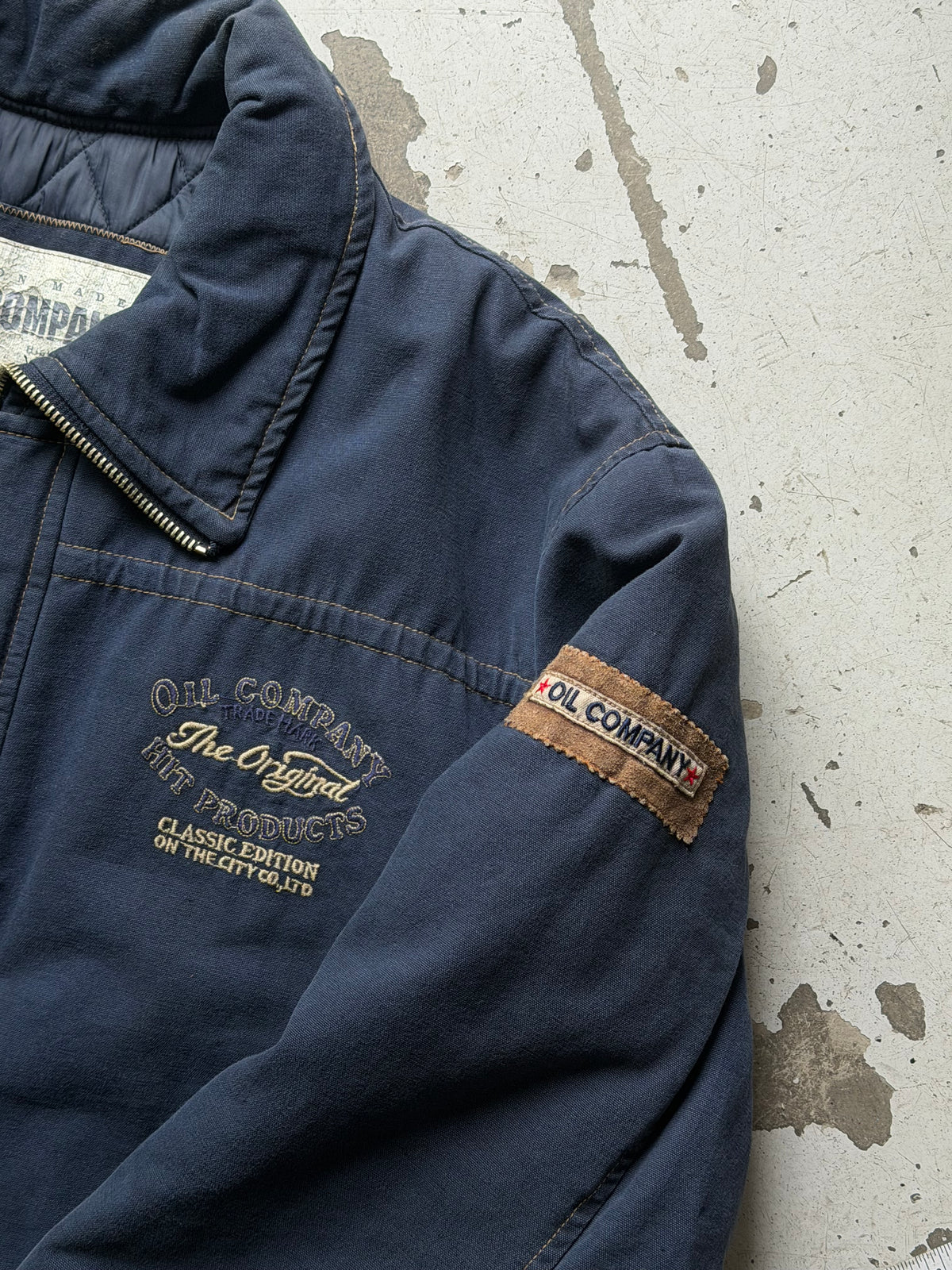 Oil Company | Vintage workwear jakke | navy | XL