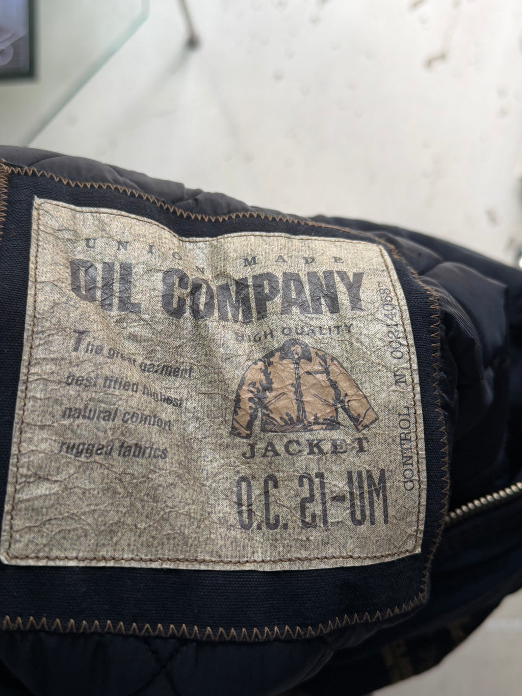 Oil Company | Vintage workwear jakke | navy | XL