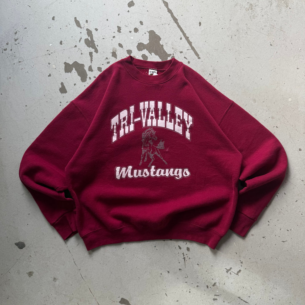 90s Fruit of the Loom | Crewneck | Rød | L/XL