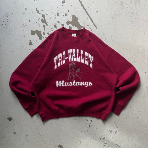 90s Fruit of the Loom | Crewneck | Rød | L/XL