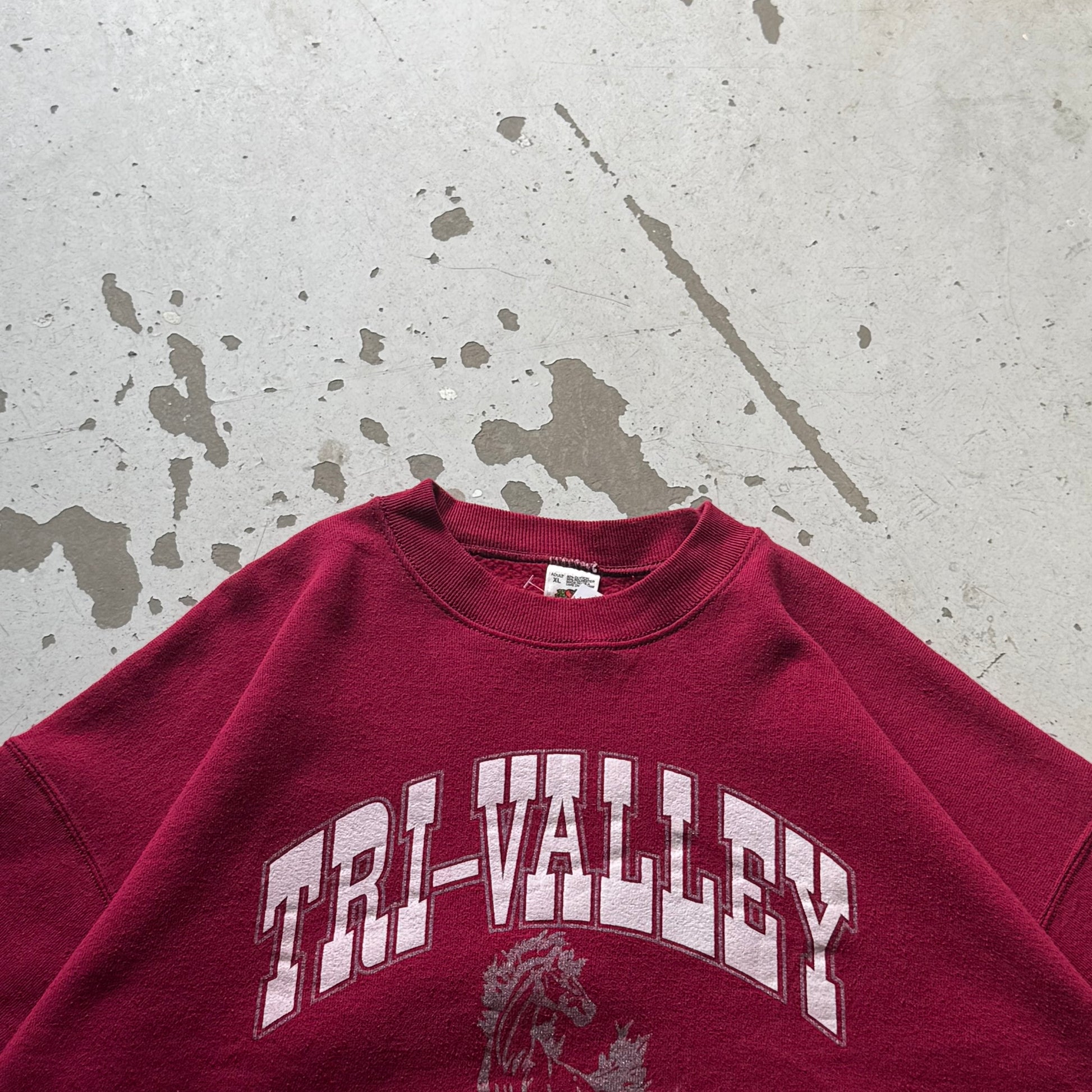 90s Fruit of the Loom | Crewneck | Rød | L/XL