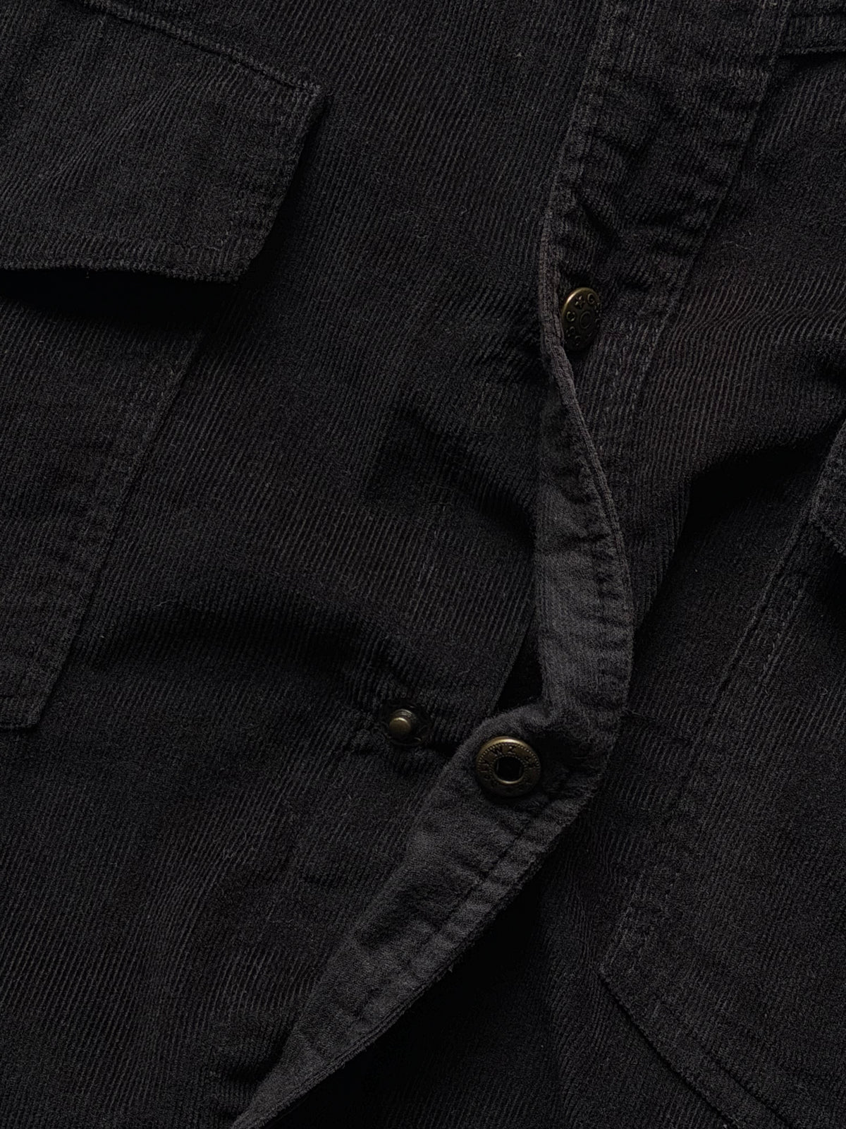 Vintage | fløjlsskjorte | sort | XL